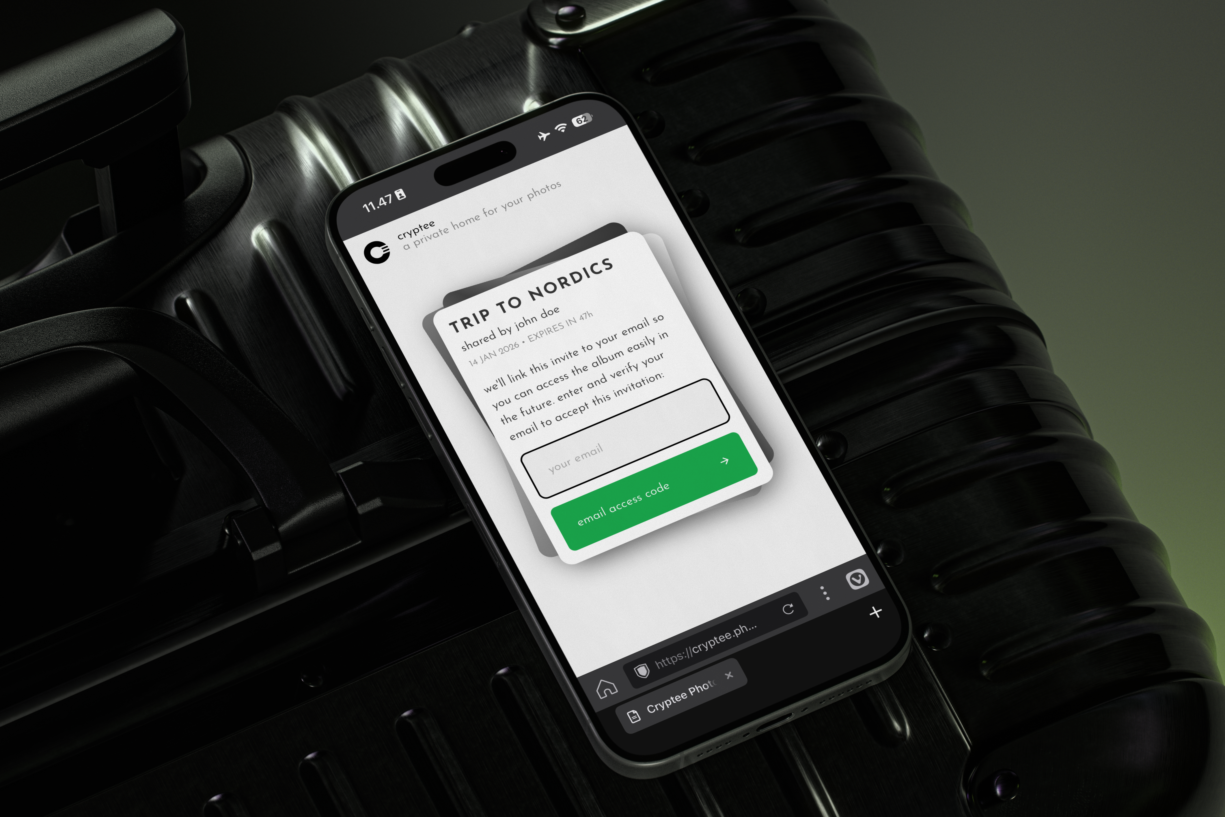 Cryptee Sharing - Recipient Email